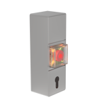 TE2B12A Terminale di Uscita di Emergenza EN 13637 Montaggio superficiale 3 moduli (Alimentazione elettrica 230VAC/24VDC 0,4 A + Pulsante Master + Coperchio per cilindro PZ88)