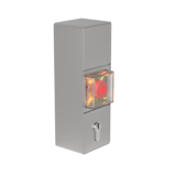 TE2B013 Terminale di Uscita di Emergenza EN 13637 Montaggio superficiale 3 moduli (Coperchio + Pulsante + Cilindro di chiusura PZ88IG) 24V DC