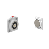 DHUSFWC6 Electromagnetic Lock recess and/or surface mounted 600N 24V DC White with C6 counterplate