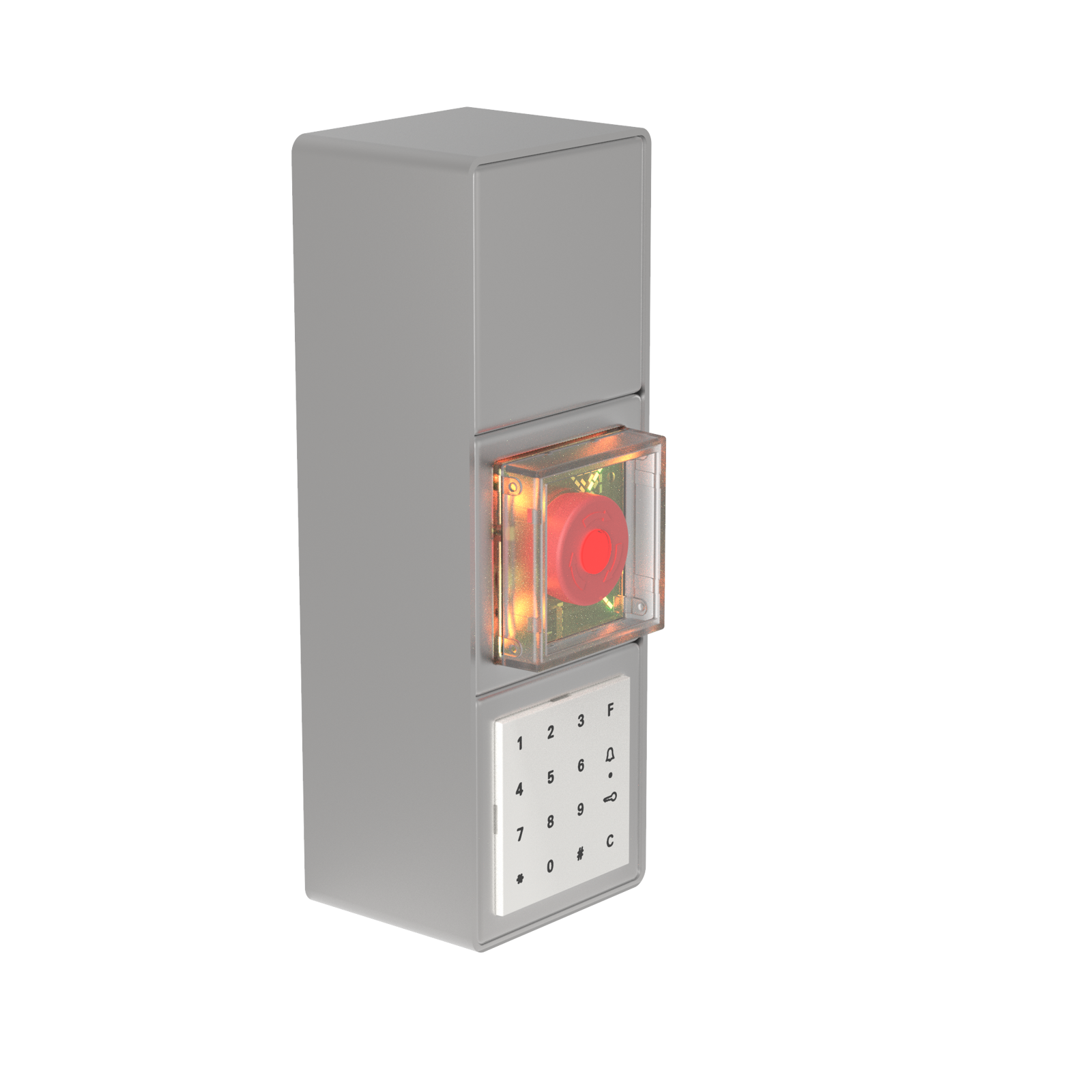 TE2B015 Fluchttürsteuerung EN 13637 Aufputzmontage 3-fach-Set (Abdeckung + Nottaste + Codetastatur) 24V DC