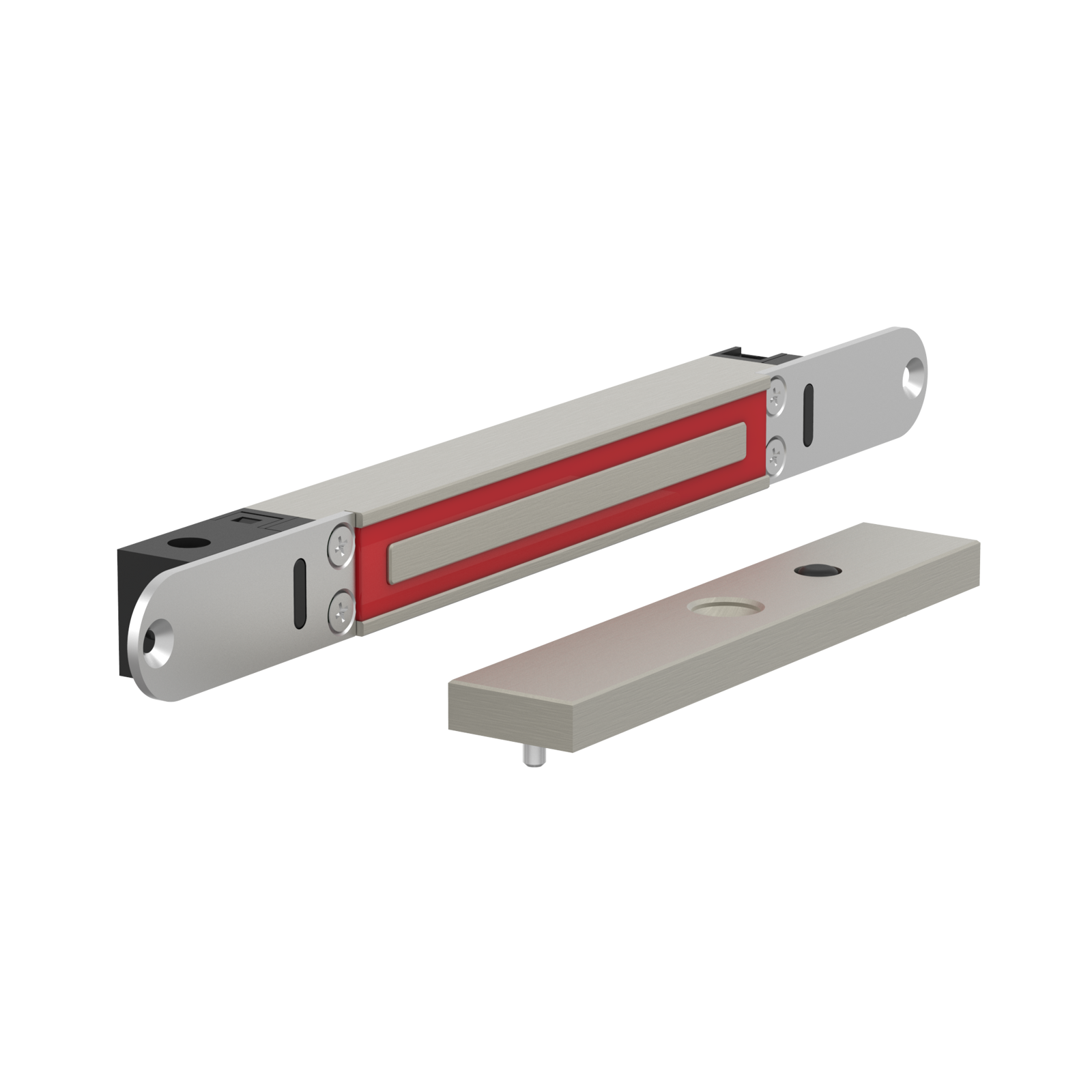 ME300EV2004 Elektromagnetisches schloss unterputzmontage 2.800N 10-30V DC mit Verriegelungsstatus + LED mit Gegenplatte ME04 für Schiebetüren