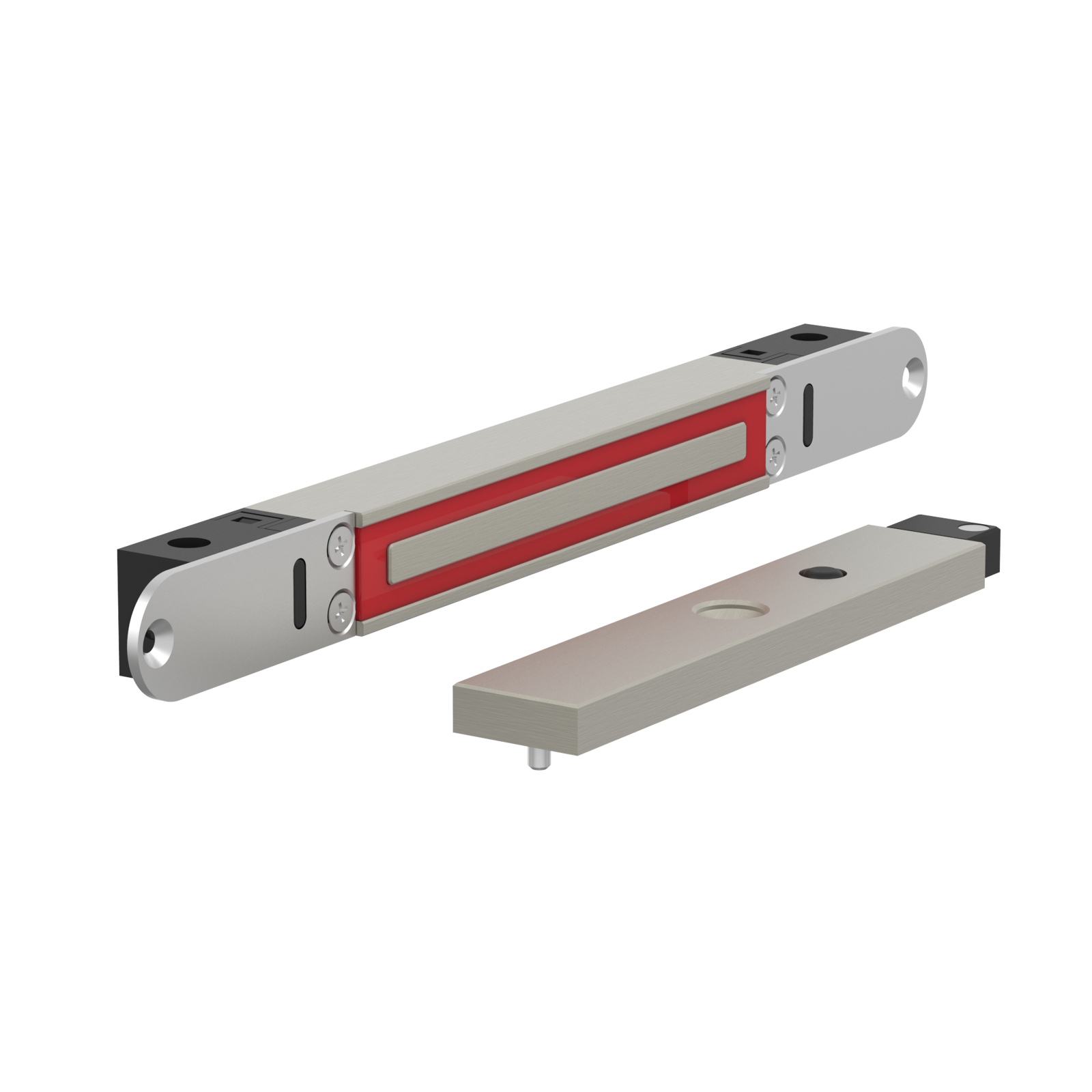 ME300EV5004S Elektromagnetisches schloss unterputzmontage 2.800N 10-30V DC mit Verriegelungsstatus + LED + türstatus mit Gegenplatte ME04S für Schiebetüren