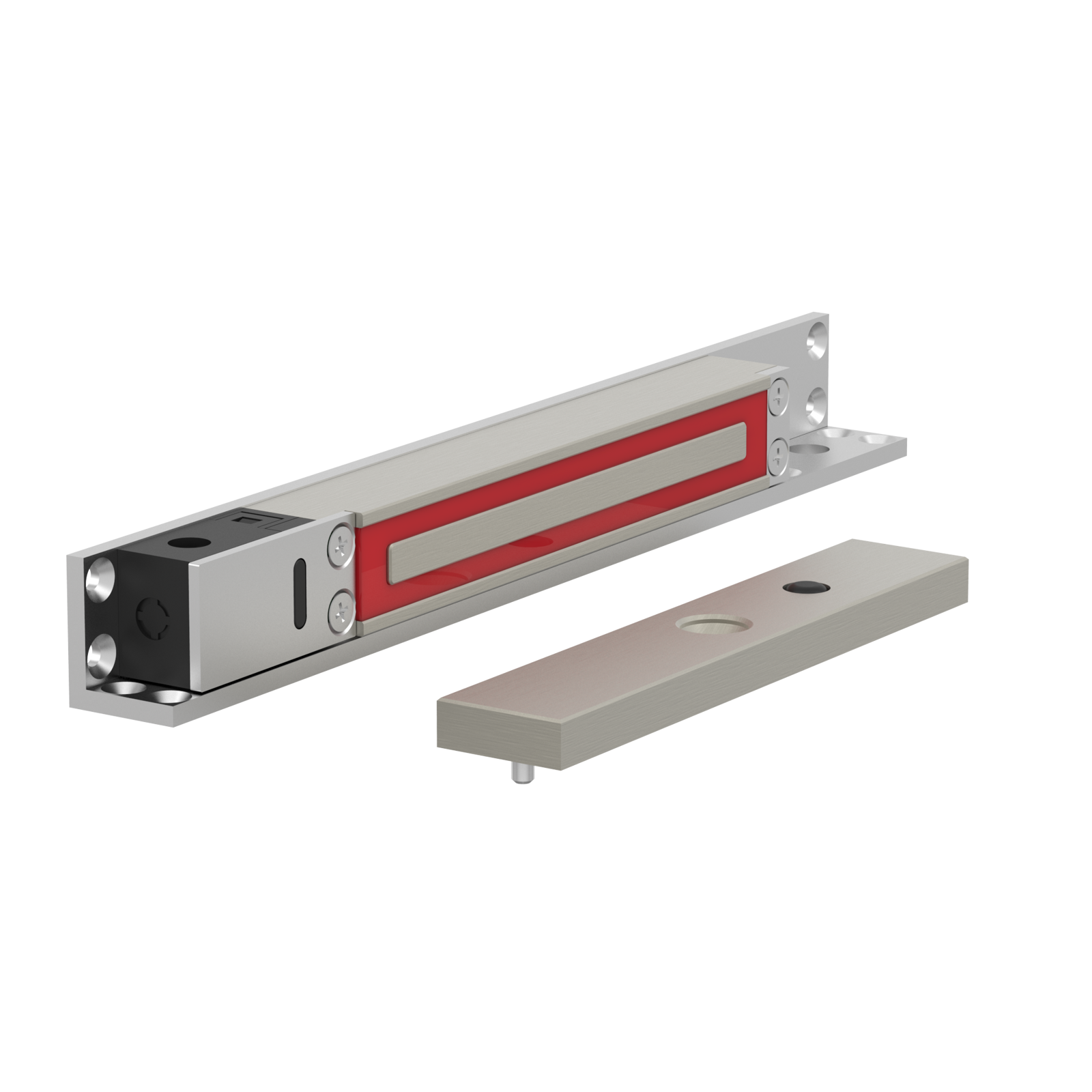 ME300SV2004 Elektromagnetisches schloss aufputzmontage 2.800N 10-30V DC mit Verriegelungsstatus + LED mit Gegenplatte ME04 für Schiebetüren