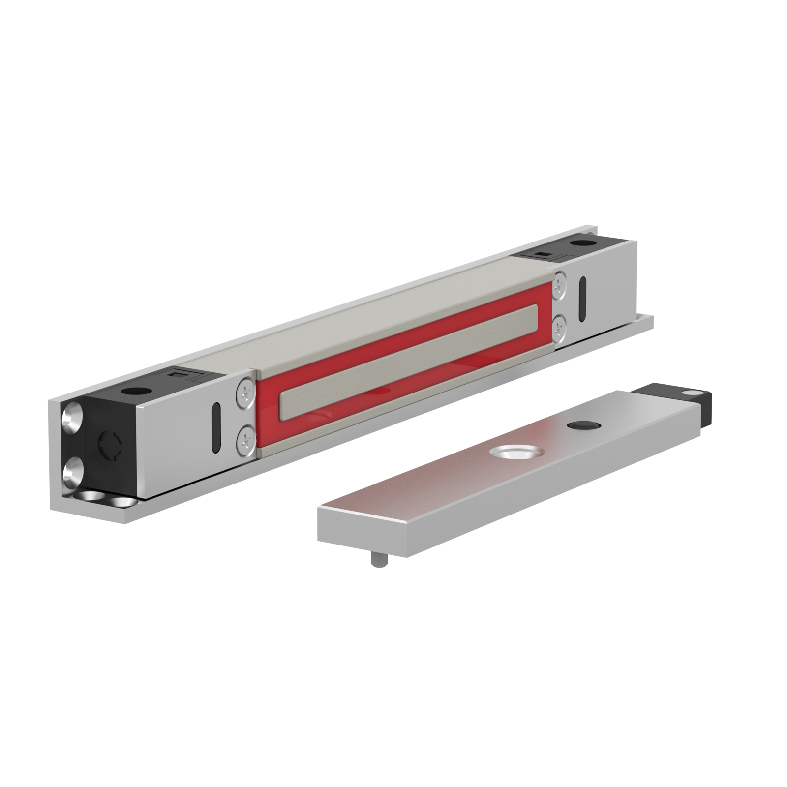 ME300SV5004S Elektromagnetisches schloss aufputzmontage 2.800N 10-30V DC mit Verriegelungsstatus + LED + türstatus mit Gegenplatte ME04S für Schiebetüren