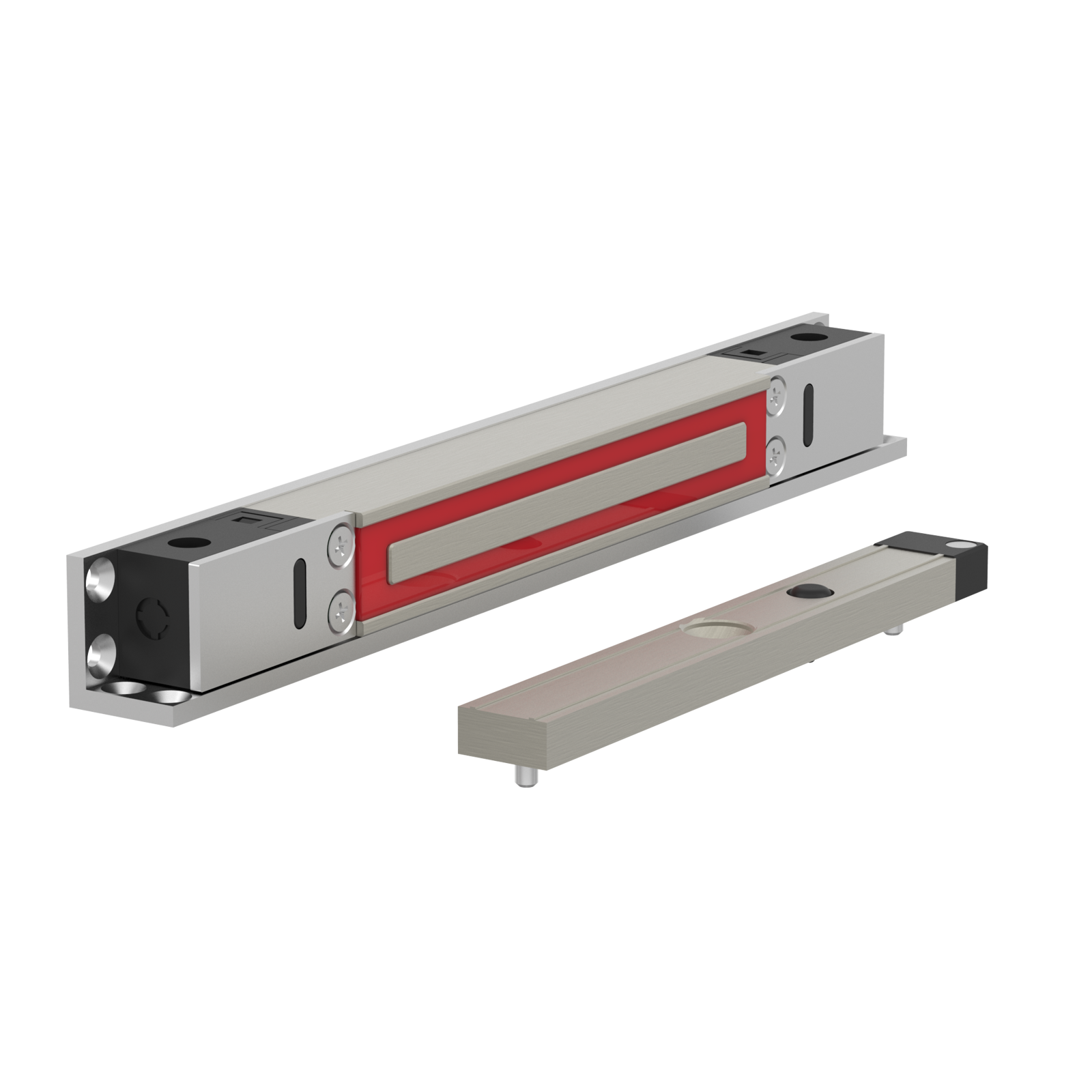 ME300SV6001S Elektromagnetisches schloss aufputzmontage 2.800N 10-30V DC mit türstatus mit Gegenplatte ME01S