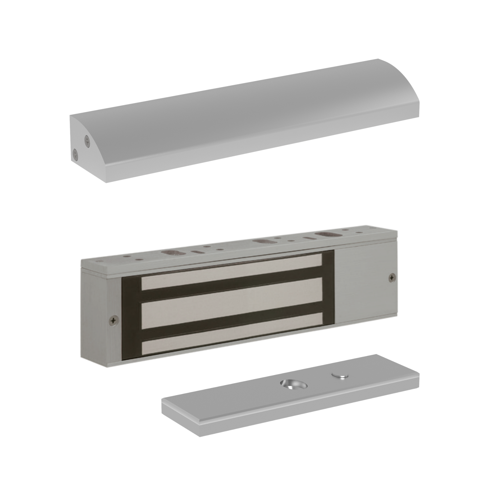 TEV5L Serratura elettromagnetica 5000N 12/24V DC certificata EN 13637 per Serie TE con staffa a L
