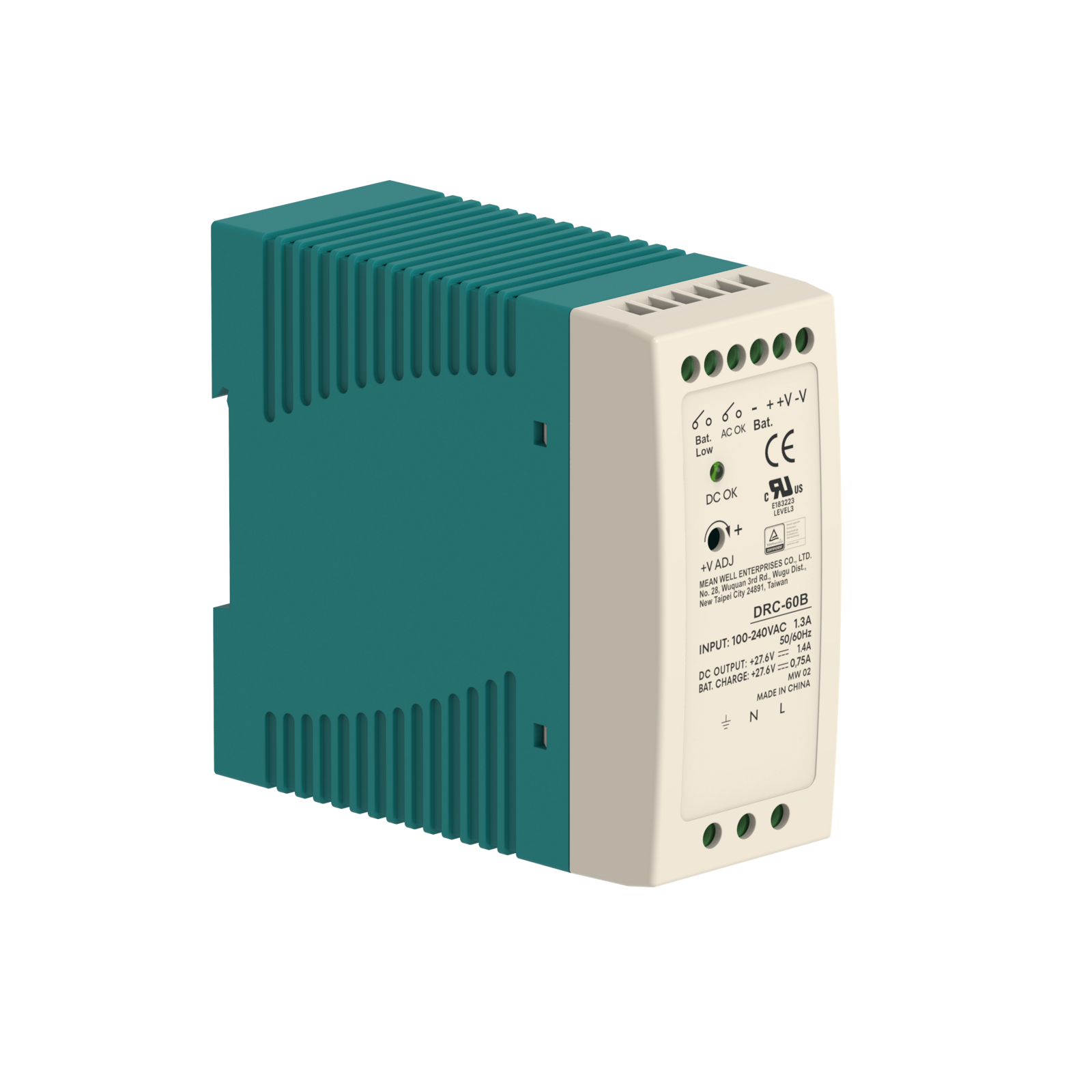 PS6024B Fuente de alimentación con forma escalonada para carril DIN de 59,3W con 24V DC 2,5A
