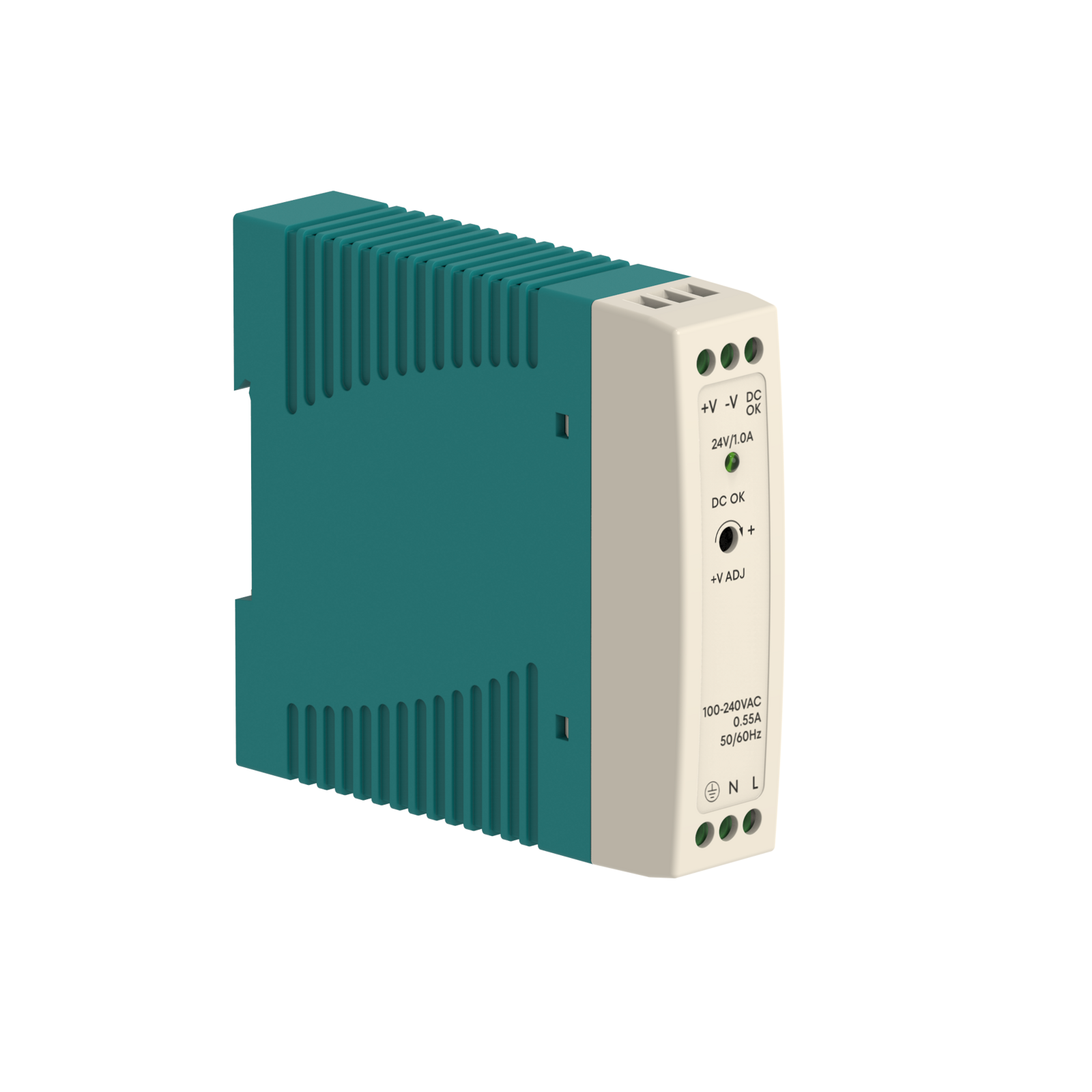 PS2024 Fuente de alimentación con forma escalonada para carril DIN de 20W con 24V DC 1A