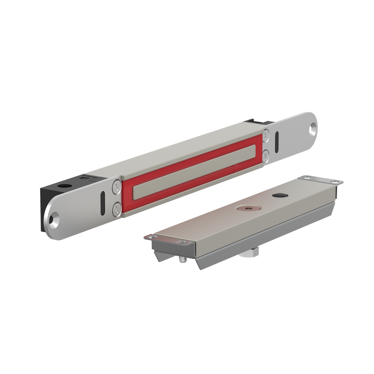 ME300EV20E4 Elektromagnetisches schloss unterputzmontage 2.800N 10-30V DC mit Verriegelungsstatus + LED mit Gegenplatte MEE4 für Schiebetüren