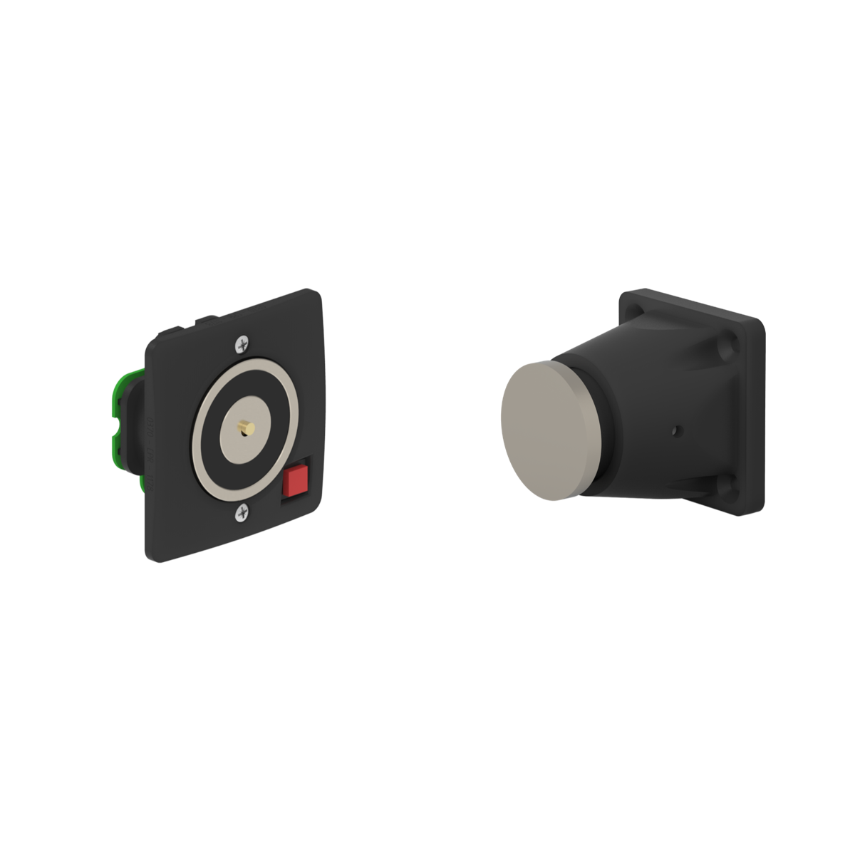 DHUXSFKC5 Elektromagnetisches Schloss unterputzmontage 600N 24V DC Schwarz mit C5-Gegenplatte