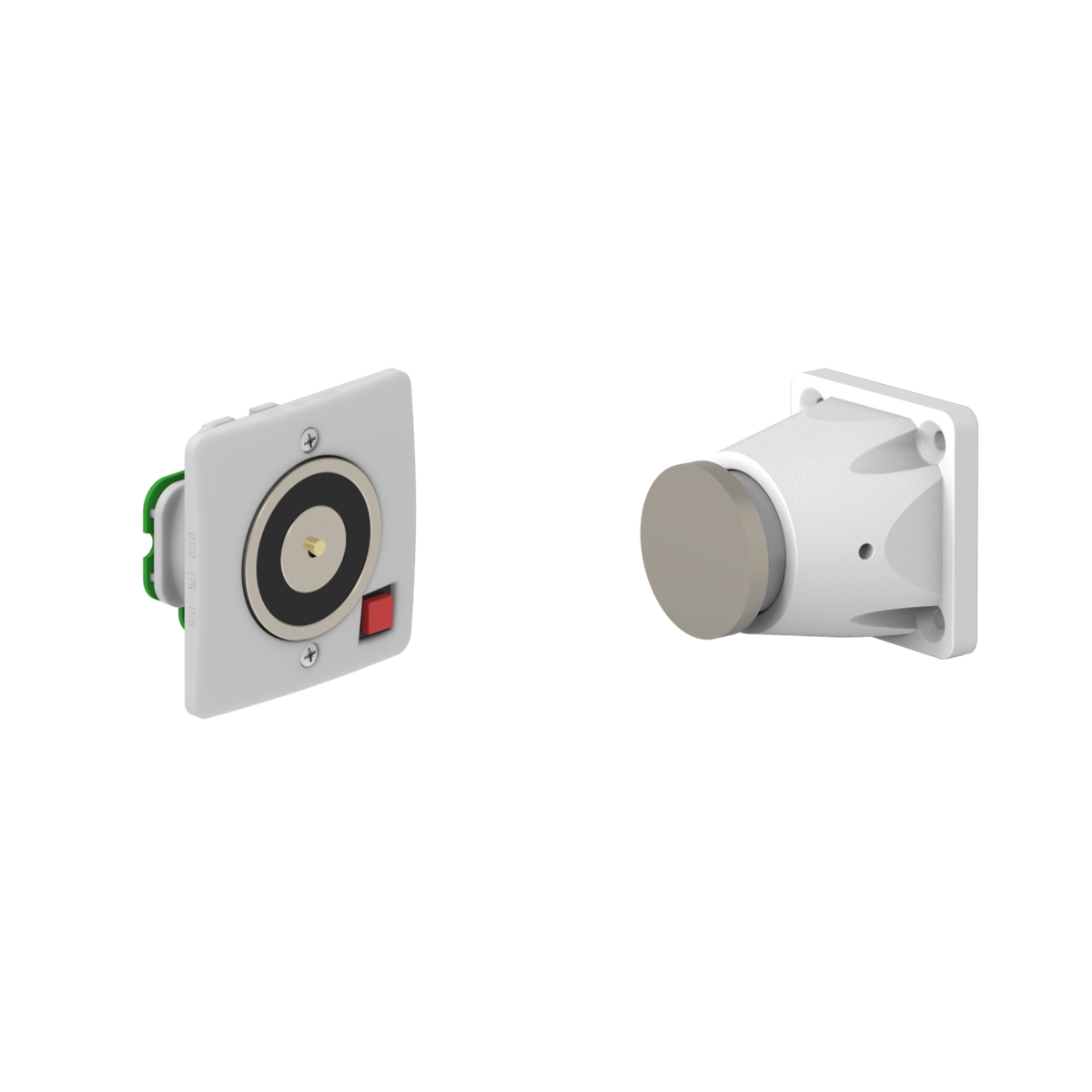 DHUXSFWC8 Elektromagnetisches Schloss unterputzmontage 600N 24V DC Weiß mit C8-Gegenplatte
